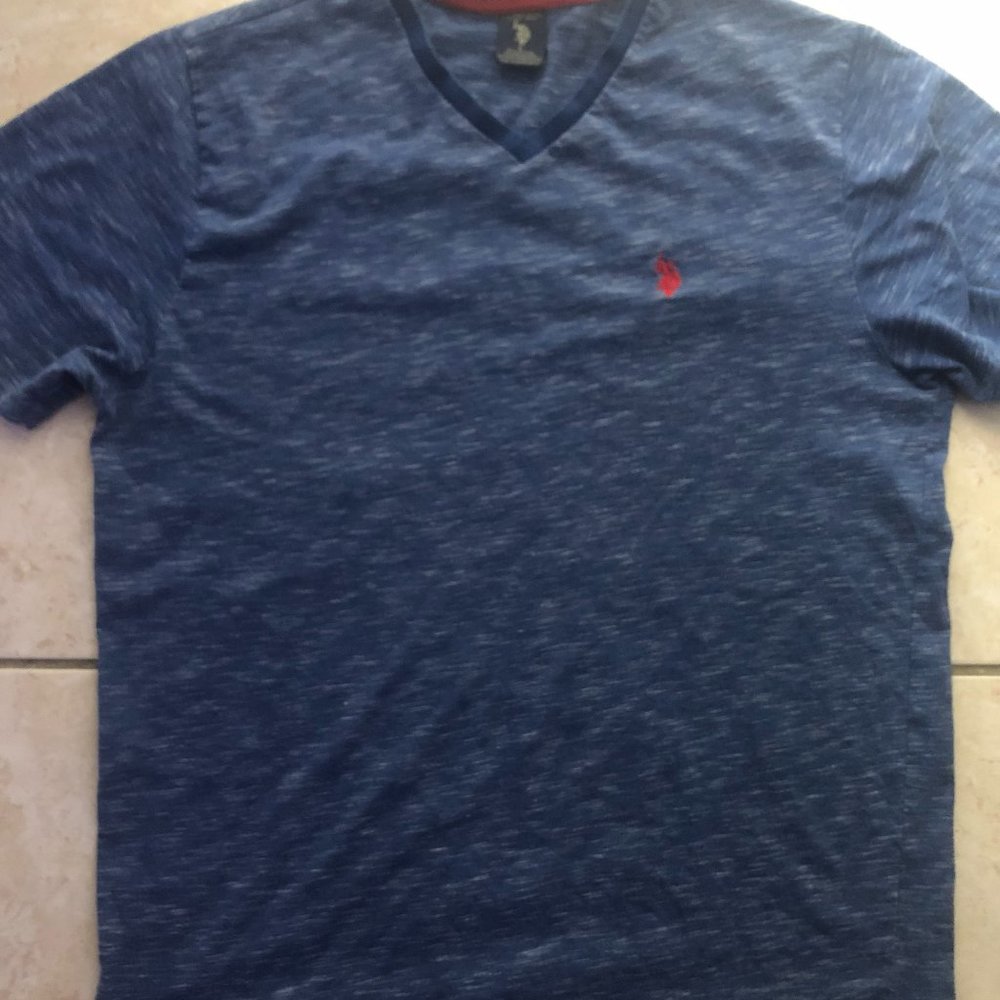 US.Polo ASSN SIZE Large Blue Short Sleeve
